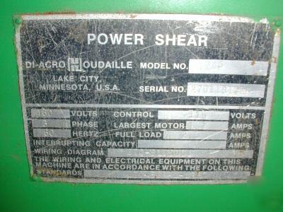 Diacro power shear model 24P 24