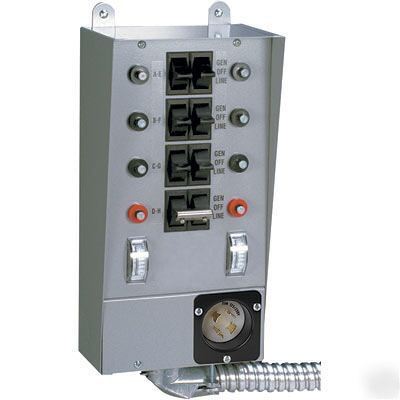 Generator transfer switch 8 circuit for up to 7500 watt