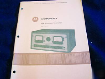 Motorola fm station monitor manual