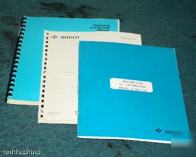Three gould equipment preamplifier & recorder manuals 