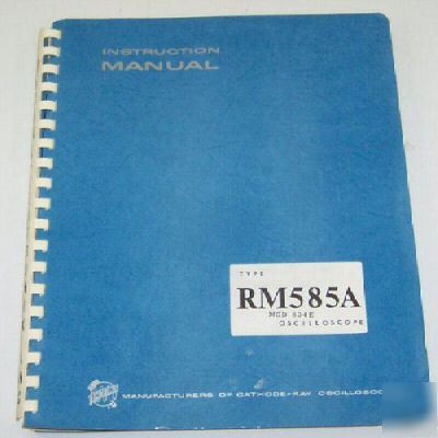 Tek RM585A mod 804E scope instruction manual
