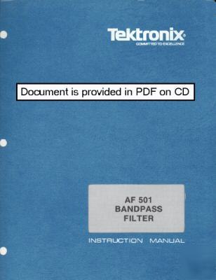 Tek tektronix af 501 AF501 af-501 service/op+opt manual