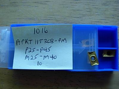 APKT11T308-pm carbide inserts lot of 10 pieces #1016