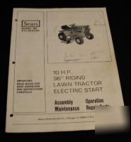 Sears riding lawn tractor electric start