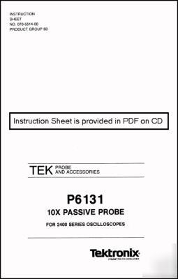 Tek P6131 probe instruction sheet 070-5514-00