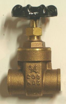 #VA17 - cast brass gate valve 3/4