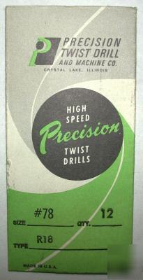 Drill bits high speed precision twist (#78)