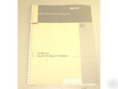 Hp E1330A quad 8-bit digital i/o module user's manual