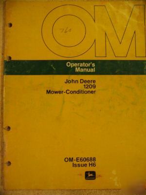 John deere 1209 mower conditioner operator manual