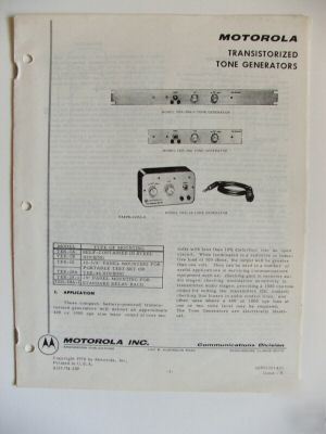 Motorola tek series tone generator manual 68P81101A91-h