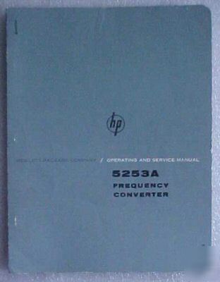 Hp 5253A operating & service manual