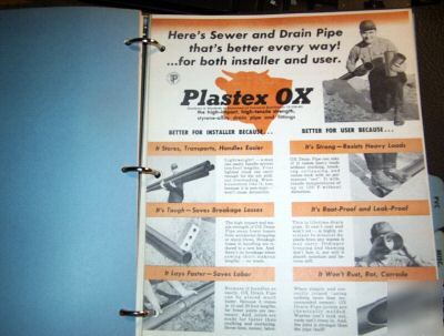 1963 plastex plastic pipe catalog, columbus, ohio