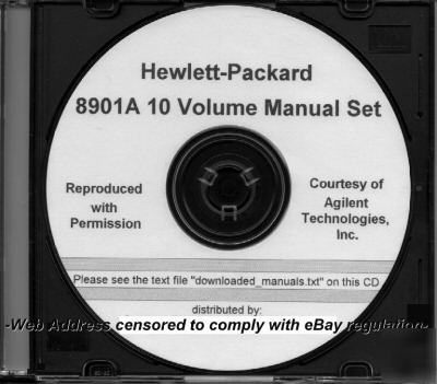 Agilent hp 8901A all manual combo set (10 volume set)