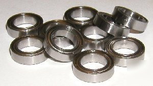 Lot 10 bearings 3X6X2.5 stainless shielded abec-3