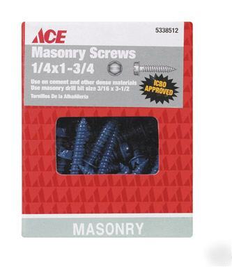 1LB box masonry screws 1/4