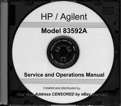 Agilent hp 83592A op & service (includes cal) manual