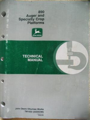 John deere 890 auger spec platform for 4890 tech manual