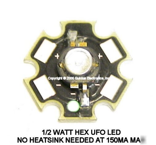 New 5 1/2 watt white hex leds - no heatsinks needed 