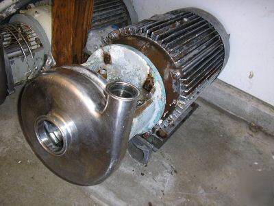 Tri-clover ss centrifugal pump 25 hp model C328 
