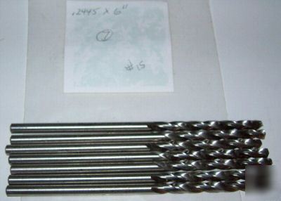 7 extended length c precision twist drills 0.2445 x 6