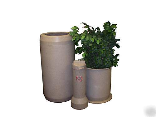 Matched set waste bin, planter, outdoor ashtray ash urn