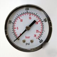 50MM pressure gauge rear entry 0-400 psi air and oil