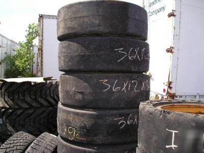 7 presson 36-12-30,solid forklift tires,smooth 36X12X30