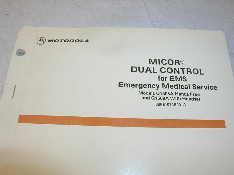 Motorola micor dual control ems inst manual 68P8103E90