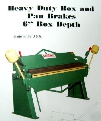New 12 ga. x 6' national box & pan brake U6-7212 (20883)