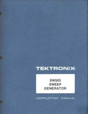 Tek tektronix SC502 sc 502 operation & service manual