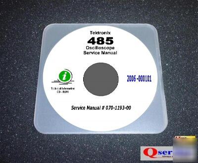 Tektronix tek 485 oscilloscope service manual cd