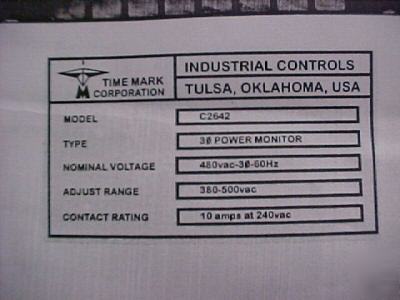 3-phase power monitor - model 2642 - time mark corp.
