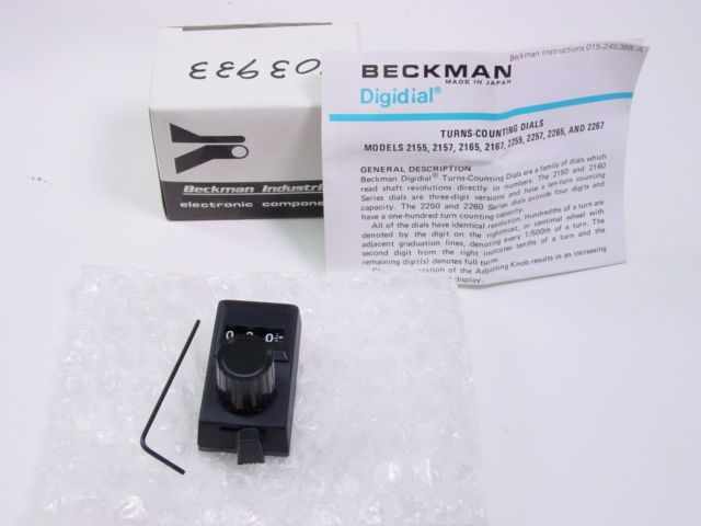 Beckman 2167 digidial digital turns counting dial 3 pos