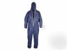 Blue disposable coverall/boilersuit - box of 50 - xl