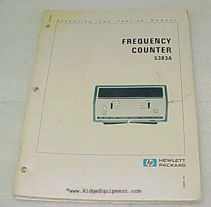 Hp 5383A frequency counter operating & service manual [