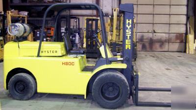 Hyster 8,000#, 8000# dual pneumatic tired forklift 