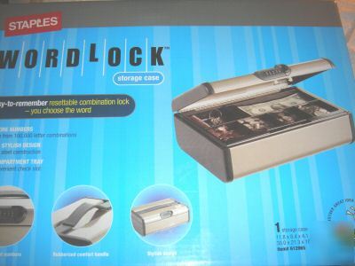 New wordlock combination cash storage lock box (steel) 