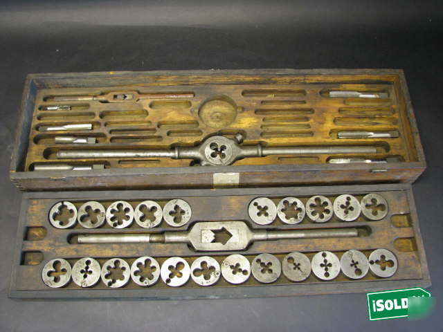 Vintage keystone reamer & tool co. tap & die 32PC set