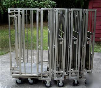4 heavy duty steel industrial carts multiple uses