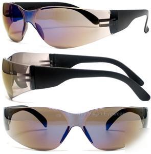 Bulldog safety glasses sunglasses blue mirror lens