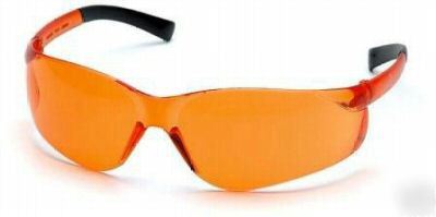New 6 pyramex ztek orange shooting sun & safety glasses
