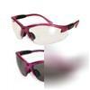 Safety glasses clear grey lens pink womens 2 pairs 