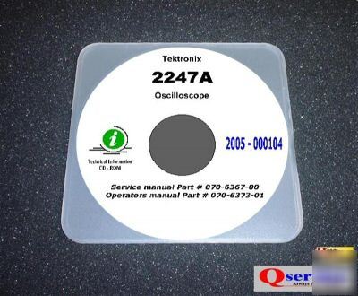 Tektronix tek 2247A service + operators manuals cd