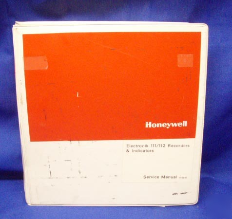 Honeywell 111/112 recorders & indicators service manual