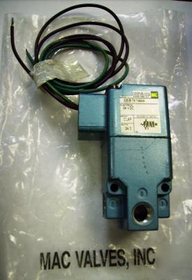 Mac air valve 225B-781NAA vacuum to 150 psi 24 vdc 1/4