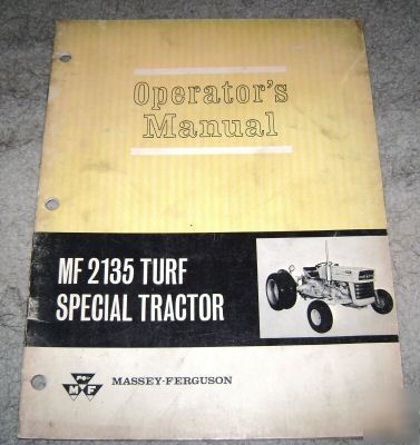 Massey ferguson 2135 tractor operator's manual mf