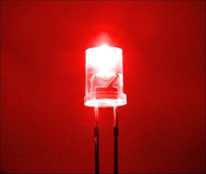 New 20 5MM ho scale red inverted cone leds - flashing 