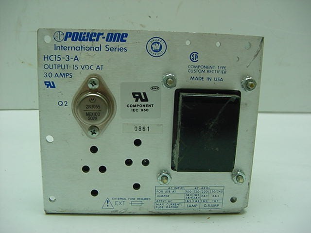Power one HC15-3-a power supply 15VDC 3.0 amp