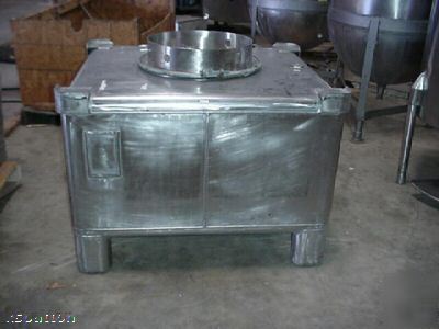 Stainless steel tote tank with agitation 230 gallons