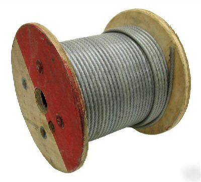 Wire rope vinyl pvc coated 500 ft 1/4